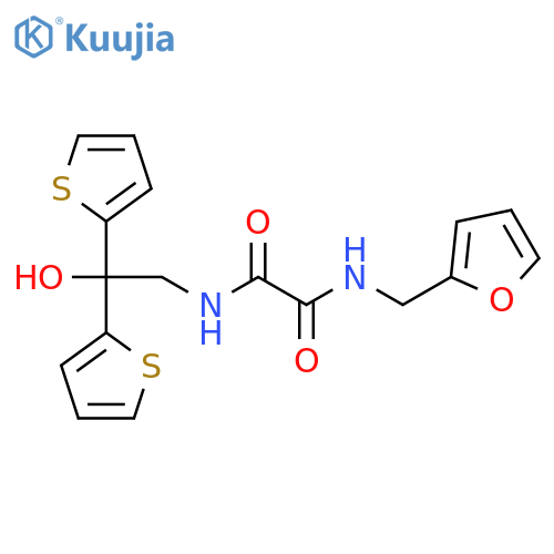 N'-(furan-2-yl)methyl-N-2-hydroxy-2,2-bis(thiophen-2-yl)ethylethanediamide structure