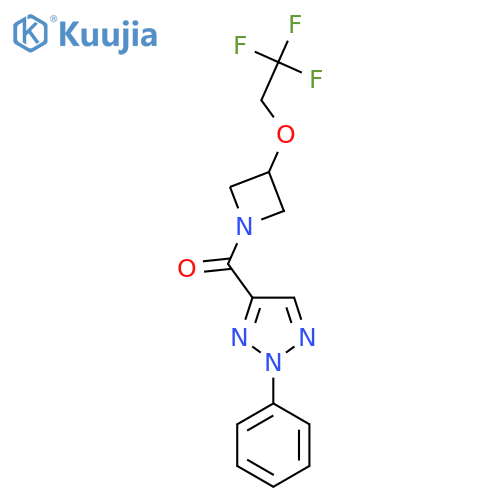 2-phenyl-4-3-(2,2,2-trifluoroethoxy)azetidine-1-carbonyl-2H-1,2,3-triazole structure