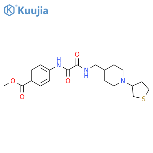 methyl 4-[({[1-(thiolan-3-yl)piperidin-4-yl]methyl}carbamoyl)formamido]benzoate structure