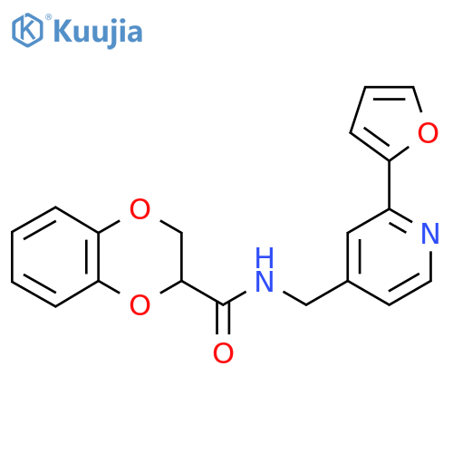 N-{[2-(furan-2-yl)pyridin-4-yl]methyl}-2,3-dihydro-1,4-benzodioxine-2-carboxamide structure