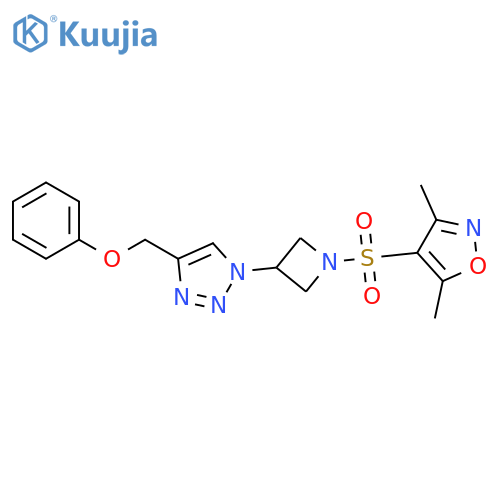 1-{1-[(3,5-dimethyl-1,2-oxazol-4-yl)sulfonyl]azetidin-3-yl}-4-(phenoxymethyl)-1H-1,2,3-triazole structure