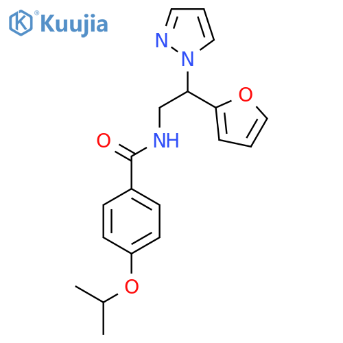 N-2-(furan-2-yl)-2-(1H-pyrazol-1-yl)ethyl-4-(propan-2-yloxy)benzamide structure