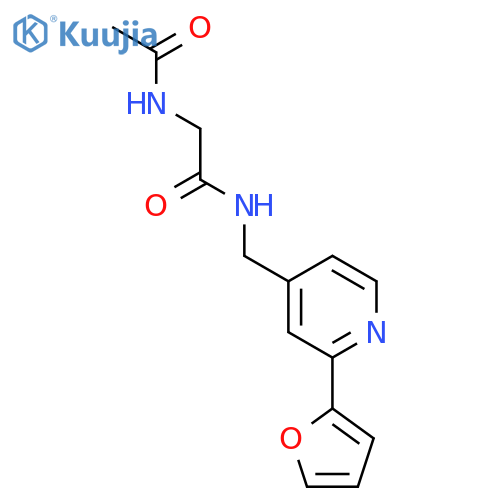 2-acetamido-N-{[2-(furan-2-yl)pyridin-4-yl]methyl}acetamide structure