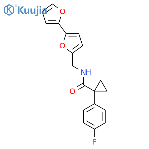 N-({[2,2'-bifuran]-5-yl}methyl)-1-(4-fluorophenyl)cyclopropane-1-carboxamide structure