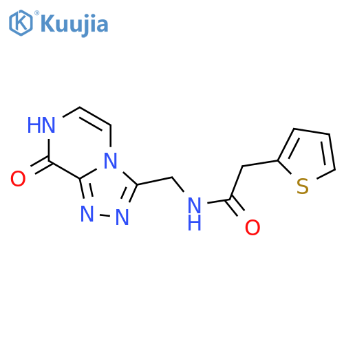 N-({8-hydroxy-1,2,4triazolo4,3-apyrazin-3-yl}methyl)-2-(thiophen-2-yl)acetamide structure