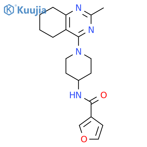 N-[1-(2-methyl-5,6,7,8-tetrahydroquinazolin-4-yl)piperidin-4-yl]furan-3-carboxamide structure