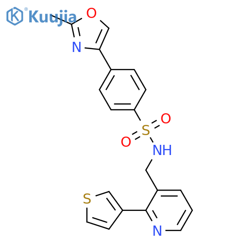 4-(2-methyl-1,3-oxazol-4-yl)-N-{[2-(thiophen-3-yl)pyridin-3-yl]methyl}benzene-1-sulfonamide structure