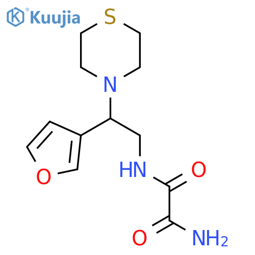 N'-2-(furan-3-yl)-2-(thiomorpholin-4-yl)ethylethanediamide structure