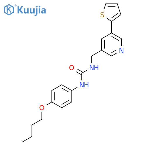 1-(4-butoxyphenyl)-3-{[5-(thiophen-2-yl)pyridin-3-yl]methyl}urea structure