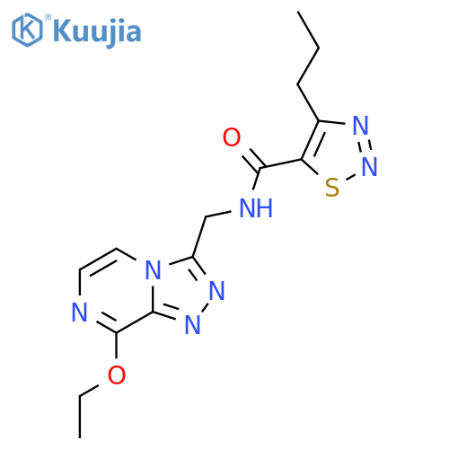 N-({8-ethoxy-1,2,4triazolo4,3-apyrazin-3-yl}methyl)-4-propyl-1,2,3-thiadiazole-5-carboxamide structure