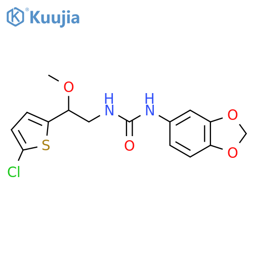 1-(2H-1,3-benzodioxol-5-yl)-3-[2-(5-chlorothiophen-2-yl)-2-methoxyethyl]urea structure