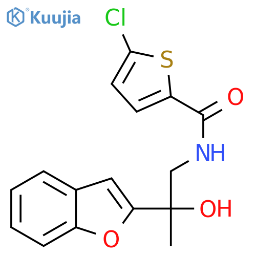 N-[2-(1-benzofuran-2-yl)-2-hydroxypropyl]-5-chlorothiophene-2-carboxamide structure