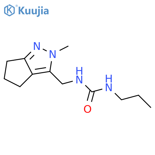1-({2-methyl-2H,4H,5H,6H-cyclopenta[c]pyrazol-3-yl}methyl)-3-propylurea structure