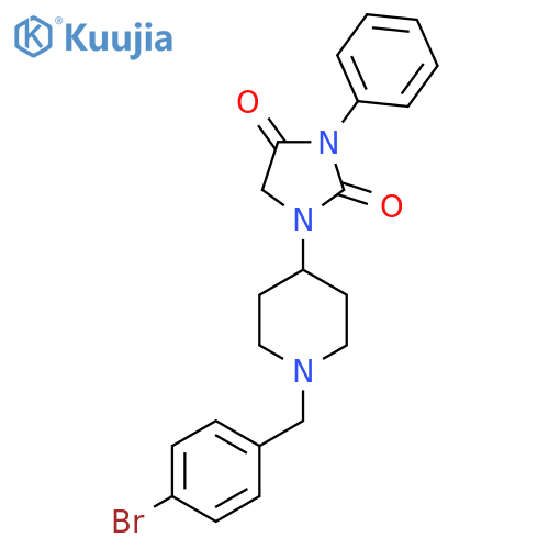 1-{1-[(4-bromophenyl)methyl]piperidin-4-yl}-3-phenylimidazolidine-2,4-dione structure