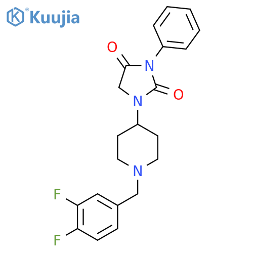 1-{1-[(3,4-difluorophenyl)methyl]piperidin-4-yl}-3-phenylimidazolidine-2,4-dione structure