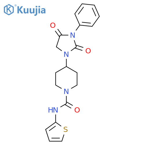 4-(2,4-dioxo-3-phenylimidazolidin-1-yl)-N-(thiophen-2-yl)piperidine-1-carboxamide structure