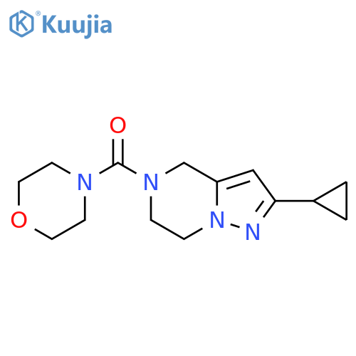 4-{2-cyclopropyl-4H,5H,6H,7H-pyrazolo1,5-apyrazine-5-carbonyl}morpholine structure