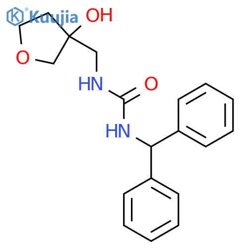 1-(diphenylmethyl)-3-(3-hydroxyoxolan-3-yl)methylurea structure