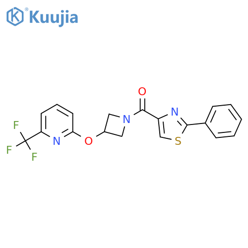 2-{[1-(2-phenyl-1,3-thiazole-4-carbonyl)azetidin-3-yl]oxy}-6-(trifluoromethyl)pyridine structure