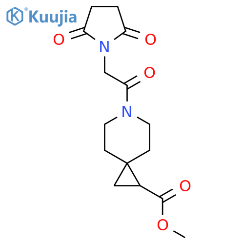 methyl 6-2-(2,5-dioxopyrrolidin-1-yl)acetyl-6-azaspiro2.5octane-1-carboxylate structure