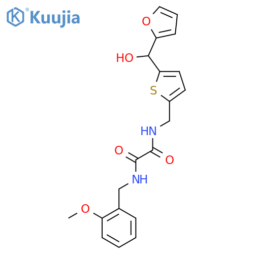 N-({5-(furan-2-yl)(hydroxy)methylthiophen-2-yl}methyl)-N'-(2-methoxyphenyl)methylethanediamide structure