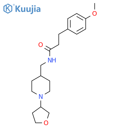 3-(4-methoxyphenyl)-N-{1-(oxolan-3-yl)piperidin-4-ylmethyl}propanamide structure