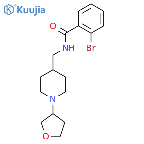 2-bromo-N-{1-(oxolan-3-yl)piperidin-4-ylmethyl}benzamide structure