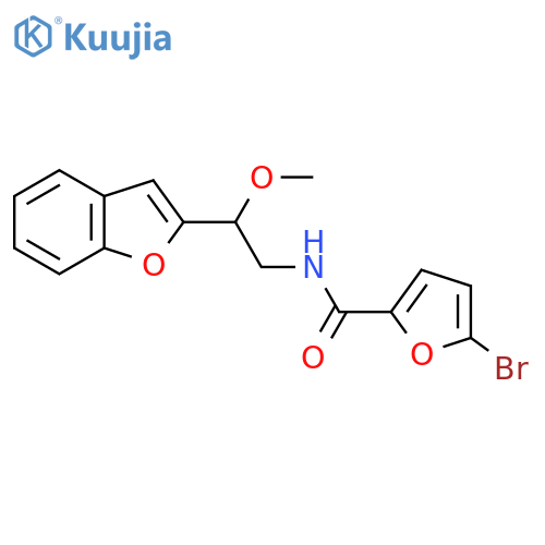 N-2-(1-benzofuran-2-yl)-2-methoxyethyl-5-bromofuran-2-carboxamide structure