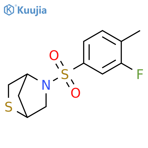 5-(3-fluoro-4-methylbenzenesulfonyl)-2-thia-5-azabicyclo[2.2.1]heptane structure