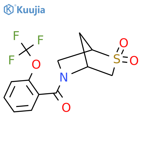 5-2-(trifluoromethoxy)benzoyl-2lambda6-thia-5-azabicyclo2.2.1heptane-2,2-dione structure