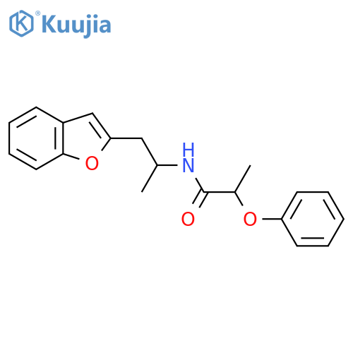 N-1-(1-benzofuran-2-yl)propan-2-yl-2-phenoxypropanamide structure