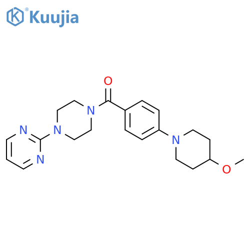 2-{4-4-(4-methoxypiperidin-1-yl)benzoylpiperazin-1-yl}pyrimidine structure