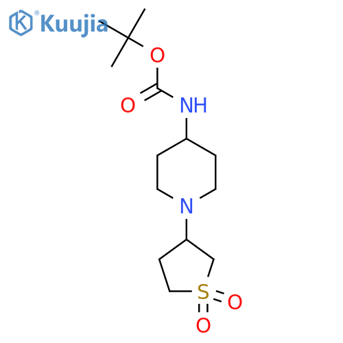 tert-butyl N-[1-(1,1-dioxo-1lambda6-thiolan-3-yl)piperidin-4-yl]carbamate structure