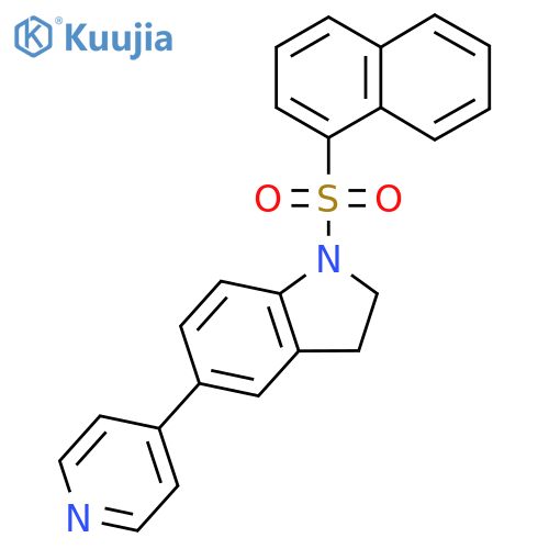 1-(Naphthalen-1-ylsulfonyl)-5-(pyridin-4-yl)indoline structure