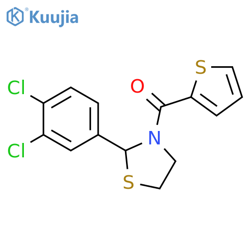 [2-(3,4-dichlorophenyl)-1,3-thiazolidin-3-yl]-thiophen-2-ylmethanone structure