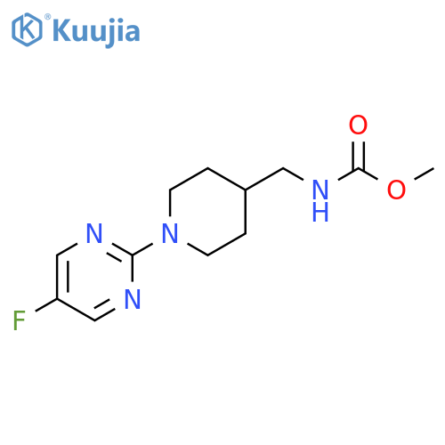 Carbamic acid, N-[[1-(5-fluoro-2-pyrimidinyl)-4-piperidinyl]methyl]-, methyl ester structure