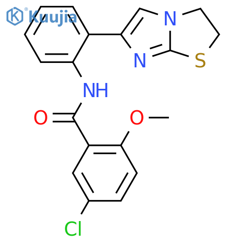 5-chloro-N-(2-(2,3-dihydroimidazo[2,1-b]thiazol-6-yl)phenyl)-2-methoxybenzamide structure