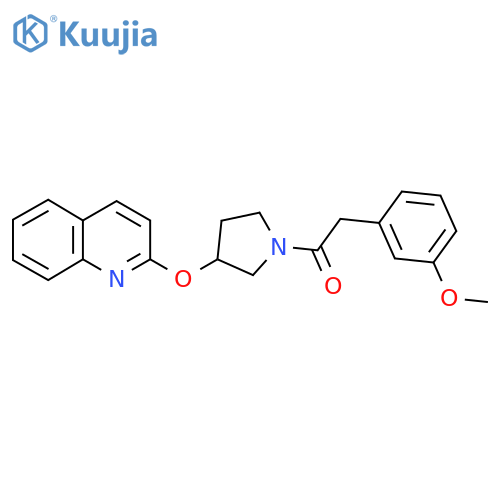 2-(3-Methoxyphenyl)-1-(3-(quinolin-2-yloxy)pyrrolidin-1-yl)ethanone structure