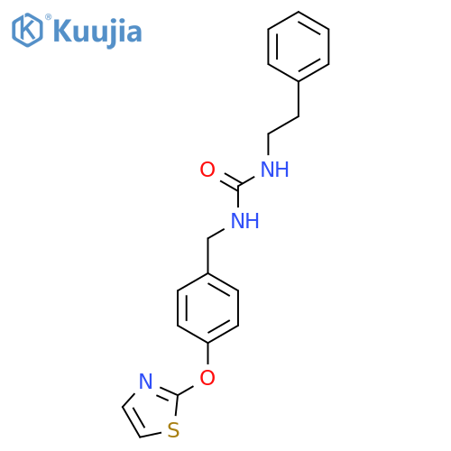 1-Phenethyl-3-(4-(thiazol-2-yloxy)benzyl)urea structure
