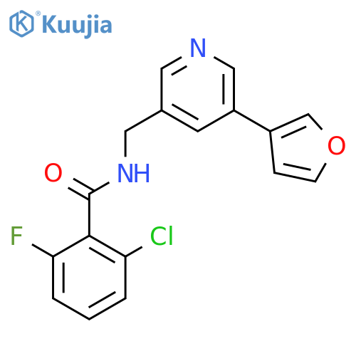 2-chloro-6-fluoro-N-{5-(furan-3-yl)pyridin-3-ylmethyl}benzamide structure