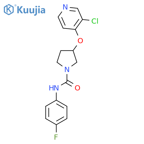 3-((3-chloropyridin-4-yl)oxy)-N-(4-fluorophenyl)pyrrolidine-1-carboxamide structure