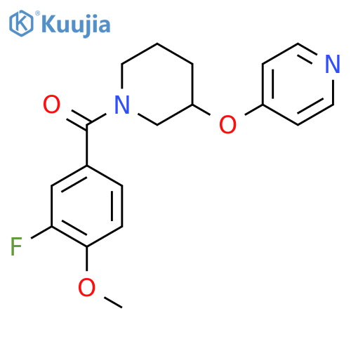 4-{1-(3-fluoro-4-methoxybenzoyl)piperidin-3-yloxy}pyridine structure