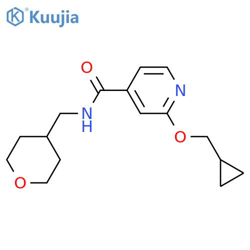2-(cyclopropylmethoxy)-N-(oxan-4-ylmethyl)pyridine-4-carboxamide structure