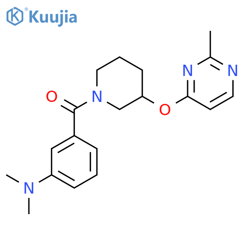 N,N-dimethyl-3-{3-(2-methylpyrimidin-4-yl)oxypiperidine-1-carbonyl}aniline structure