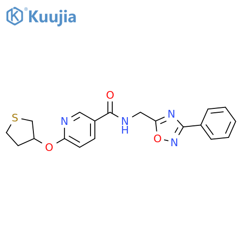 N-[(3-Phenyl-1,2,4-oxadiazol-5-yl)methyl]-6-[(tetrahydro-3-thienyl)oxy]-3-pyridinecarboxamide structure