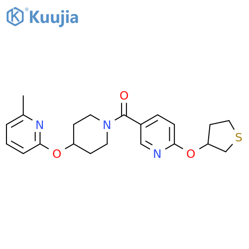 [4-(6-methylpyridin-2-yl)oxypiperidin-1-yl]-[6-(thiolan-3-yloxy)pyridin-3-yl]methanone structure