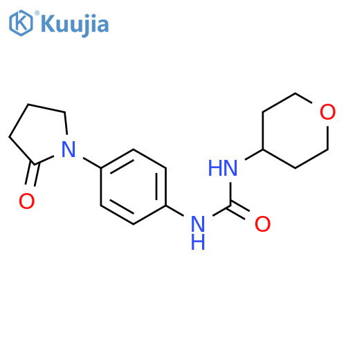1-(oxan-4-yl)-3-[4-(2-oxopyrrolidin-1-yl)phenyl]urea structure