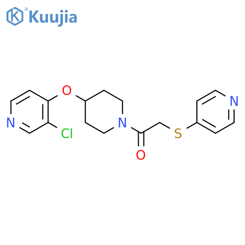 1-{4-(3-chloropyridin-4-yl)oxypiperidin-1-yl}-2-(pyridin-4-ylsulfanyl)ethan-1-one structure