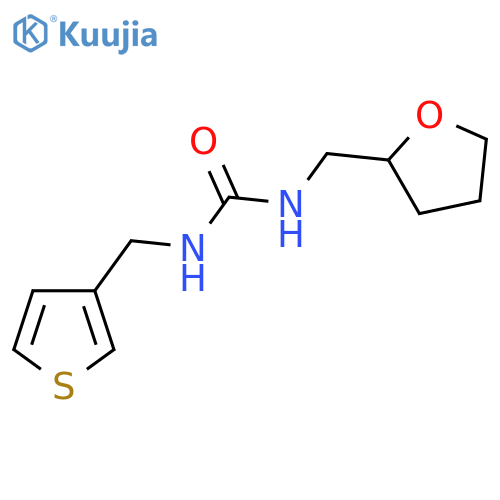 1-[(oxolan-2-yl)methyl]-3-[(thiophen-3-yl)methyl]urea structure