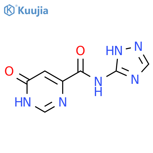 6-hydroxy-N-(1H-1,2,4-triazol-5-yl)pyrimidine-4-carboxamide structure